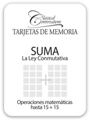 Tarjetas de Memoria Suma La Ley Conmutativa (CC Math Flashcards Spanish For Addition)
