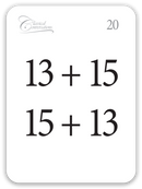 Tarjetas de Memoria Suma La Ley Conmutativa (CC Math Flashcards Spanish For Addition)