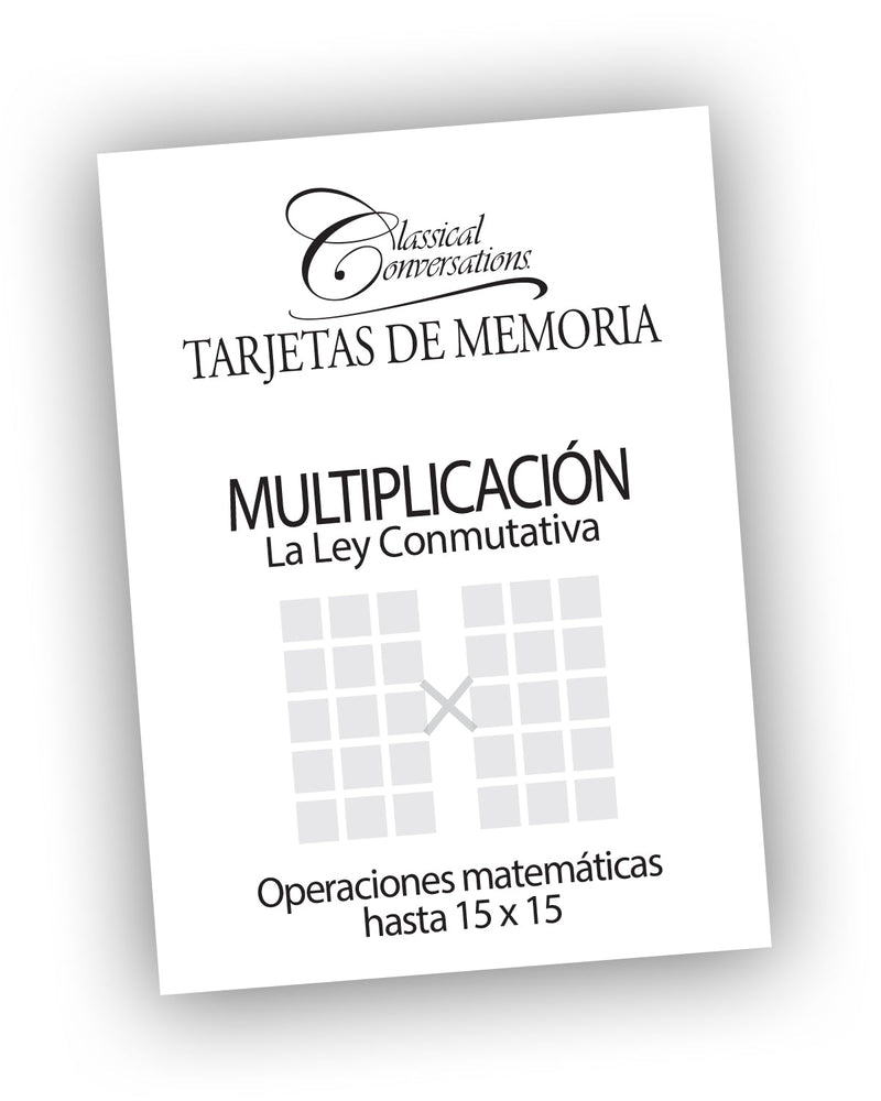 Multiplicación La Ley Conmutativa (CC Math Flashcards Spanish For Multiplication)