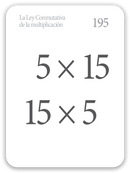 Multiplicación La Ley Conmutativa (CC Math Flashcards Spanish For Multiplication)