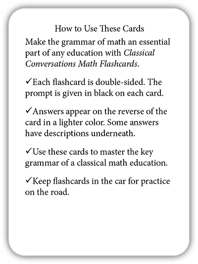 Math Flashcards Exponents: The Forms of Powers