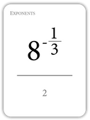 Math Flashcards Exponents: The Forms of Powers