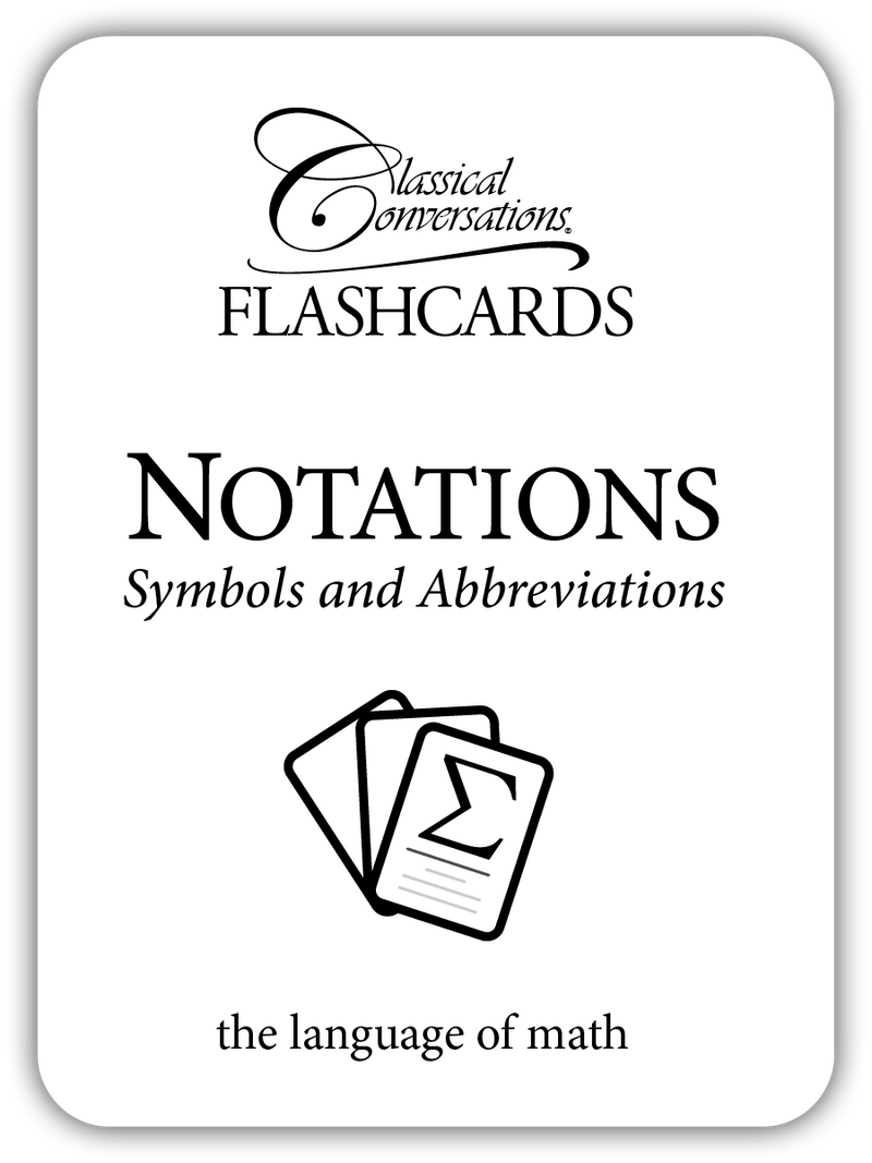Notations In Math Notations: Symbols and Abbreviations (Math Flashcards)