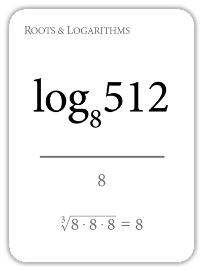 Math Flashcards Roots & Logarithms: Bases and Indices