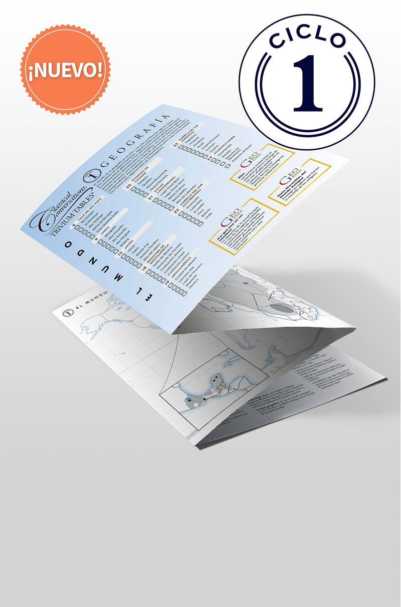 Trivium Tables: Geography Cycle 1 Spanish Product (Tablas trivium geografía, Ciclo 1)