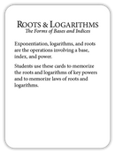 Math Flashcards Roots & Logarithms: Bases and Indices