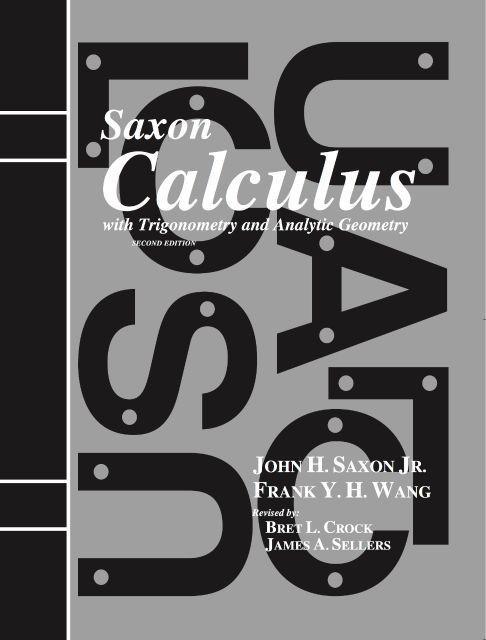 SAXON CALCULUS HOMESCHOOL KIT